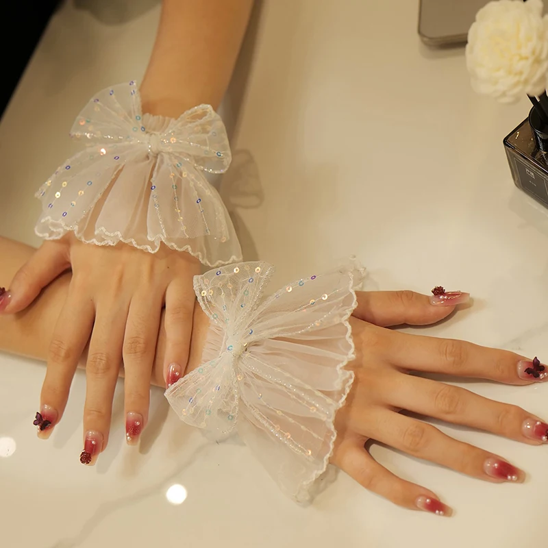 1 пара украшений для ногтей дизайна с блестками и бантом поддельные