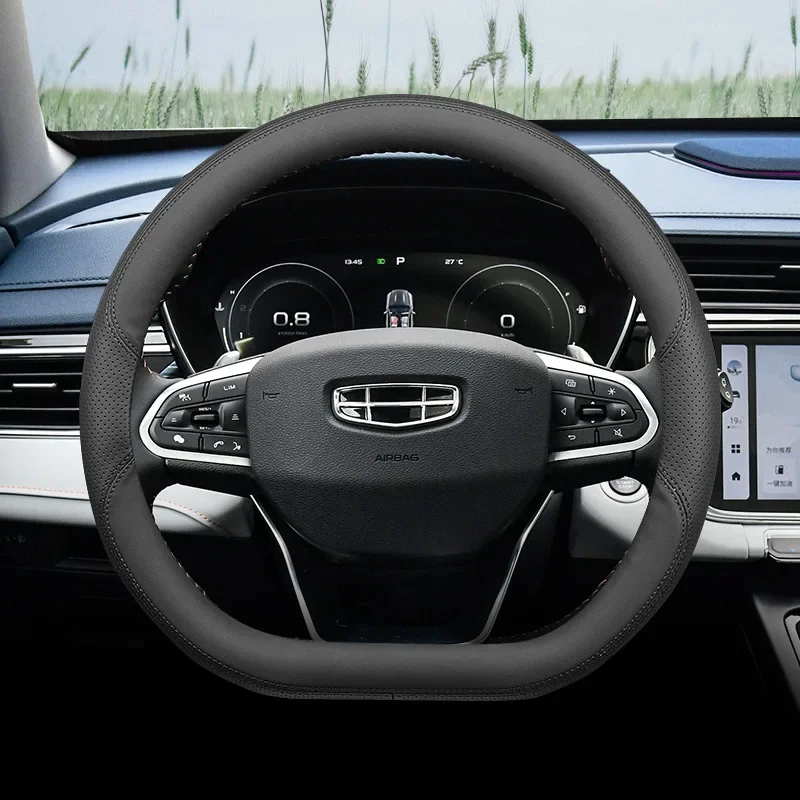 Кожаный чехол на руль автомобиля для Geely Monjaro Okavango 2020-2024 D Тип оплетка на руль