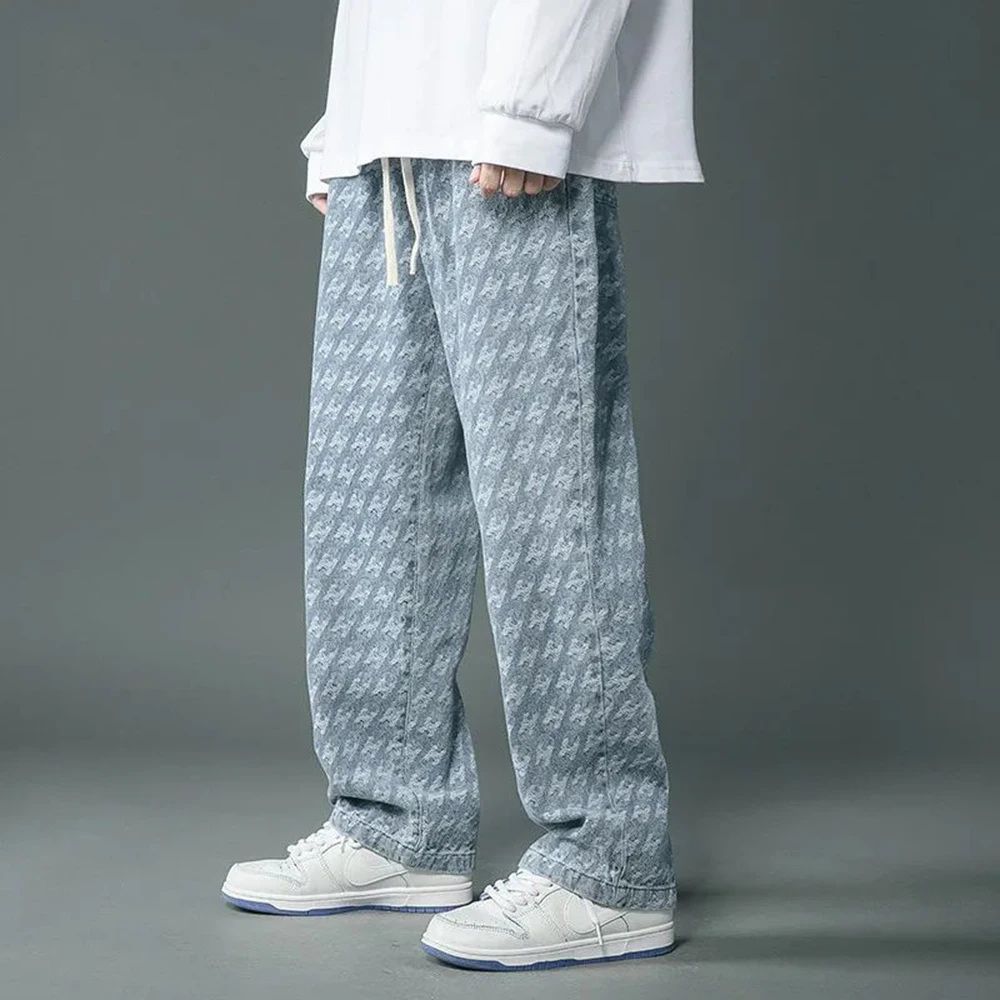 

Hip Hop Streetwear Japanese Style Fashion Trousers Summer Breathable Design Drawstring Casual Men Pants Loose Oversize Wide