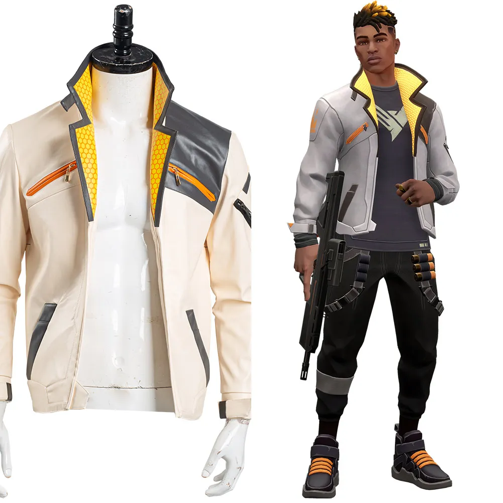 

Game Valorant Phoenix Cosplay Costume Jacket Coat Only Adult Men Halloween Carnival Costumes