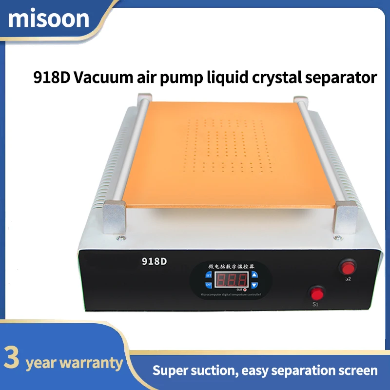 Newest 918D mobile phone LCD touch screen separator built-in vacuum air pump screen removal machine 14