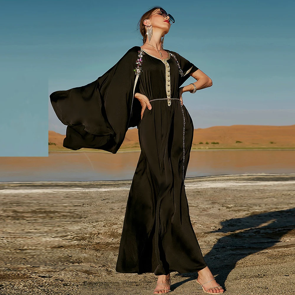 

Рамадан ИД Мубарак Caftan деранский Дубай вечерние платья Abaya Турция Ислам Мусульманское Платье для женщин вечернее женское платье