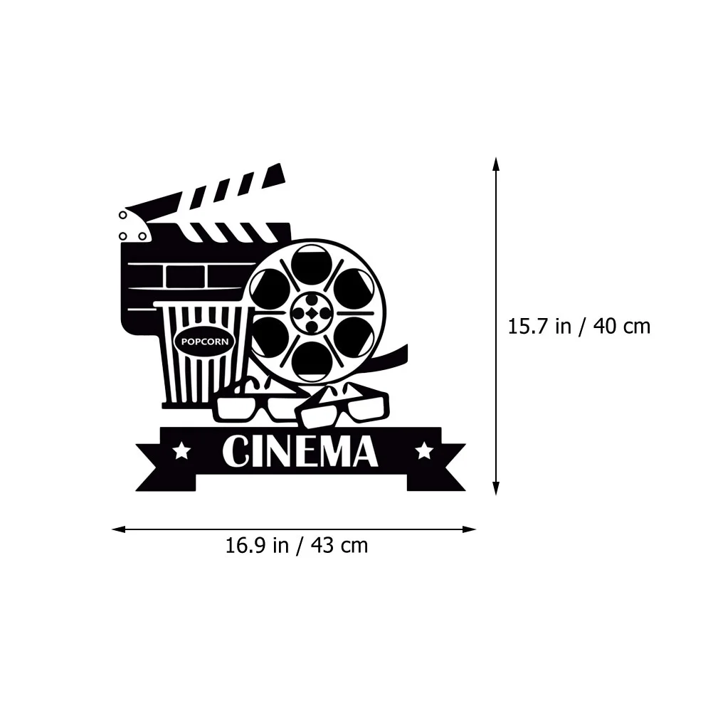 Настенные наклейки для кинотеатра виниловые украшения пленка комнаты домашняя
