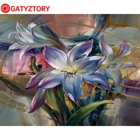 gatyztory interior painting by numbers for adults number painting flowers drawing on canvas paint by numbers home decor