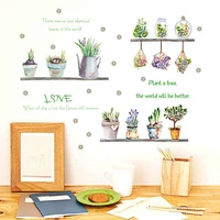 potted wall stickers for bedroom living room home decor wallpapers deacls pvc waterproof self adhesive wall posters