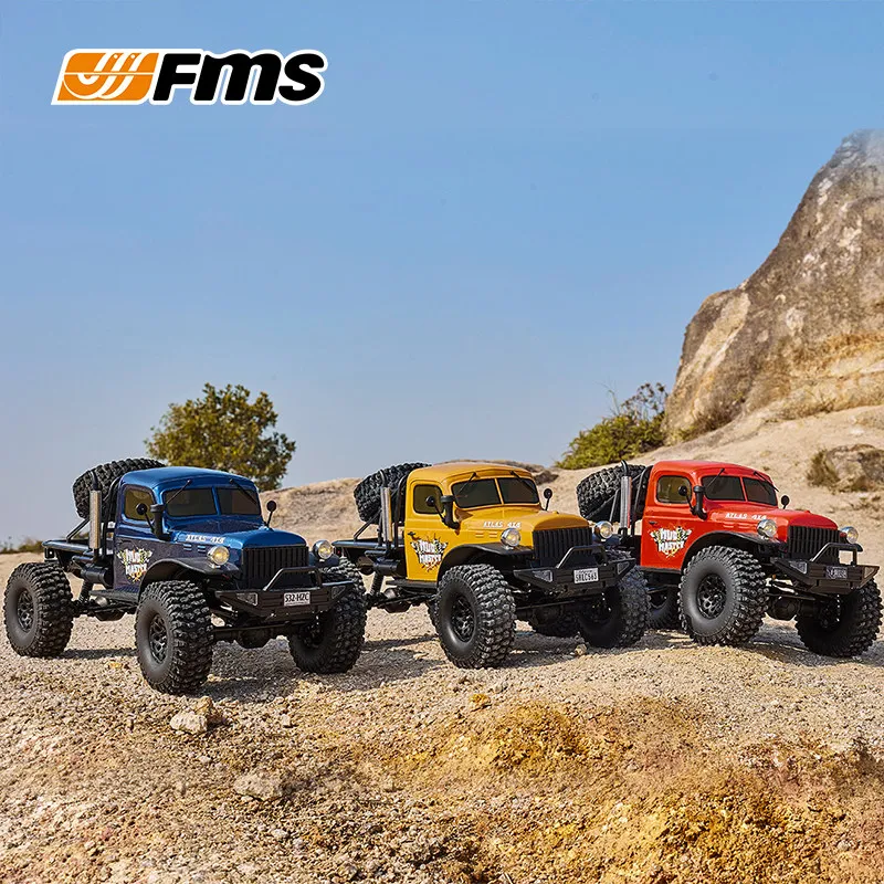 Фото Радиоуправляемый внедорожный монстр-трак FMS 1:10 4WD, имитация пикапа, модель RC для любителей активного отдыха и скалолазания №2