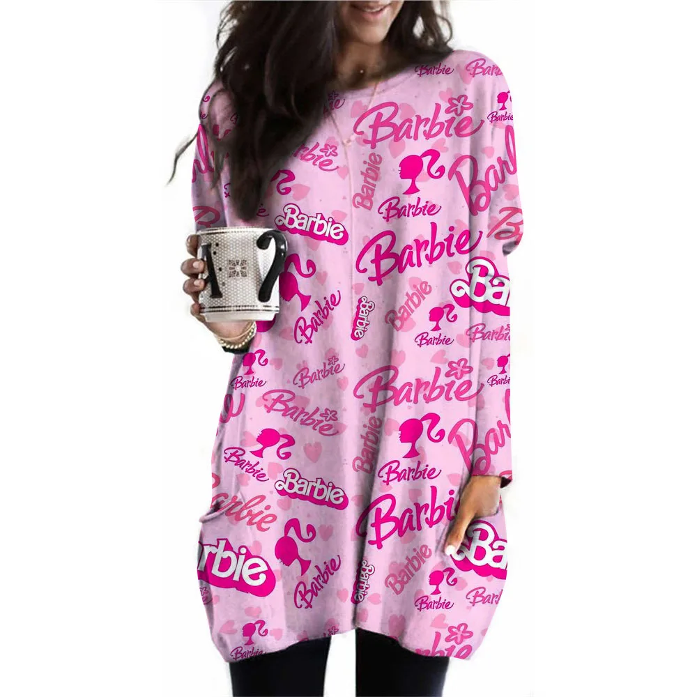 Новая толстовка с капюшоном 3D принтом Disney Барби Повседневная модная Толстовка Y2K