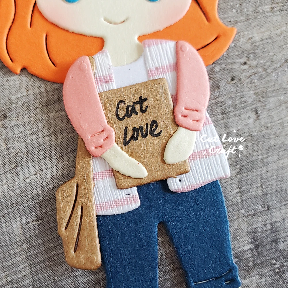 Металлические Вырубные штампы Catlove с изображением девушки-книжки искусственные