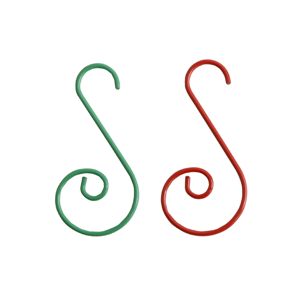 

100 шт., металлические S-образные крючки для украшения ёлки
