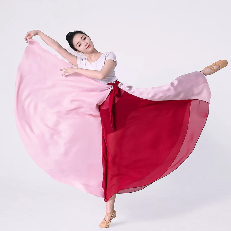 

Sevillanas Flamenco Dance Dresses for Women Waltz Dance Dress Gypsy Skirt One Piece Double Sided Skirt Stage Performance Stage