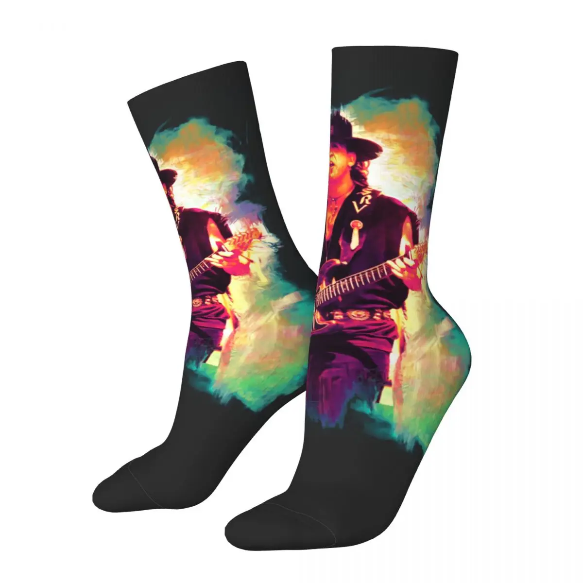 

SRV Jamming Stevie Ray And Vaughan R227 Stocking Funny Graphic BEST TO BUY Humor Graphic Contrast color Compression Socks