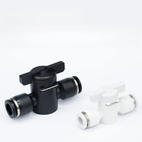 10 шт. BTC 8 мм 10 мм пластиковый пневматический вставной разъем для быстрого соединения ручной клапан для переключателя поворота ручной шарик ограничитель тока