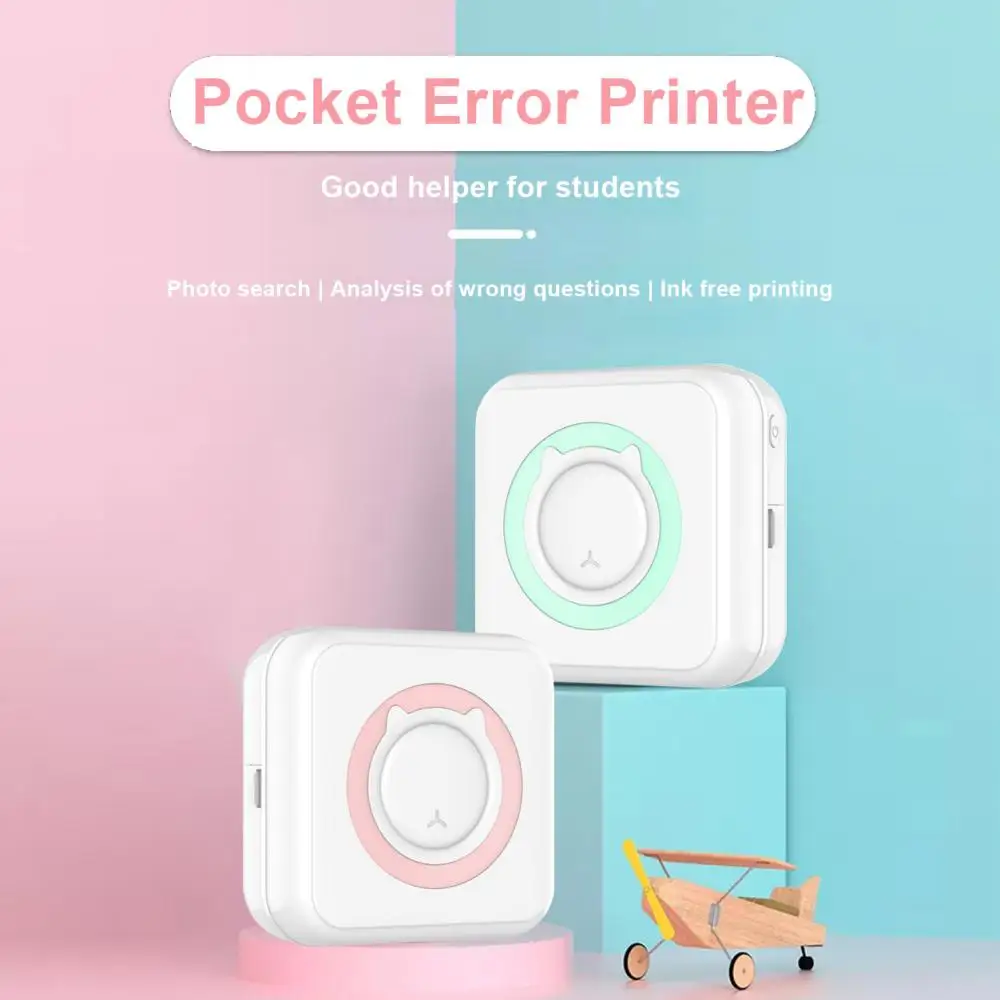 

Миниатюрный портативный термопринтер 200 точек на дюйм для фотографий, карманный Термопринтер для фотографий, печать, беспроводные принтеры...