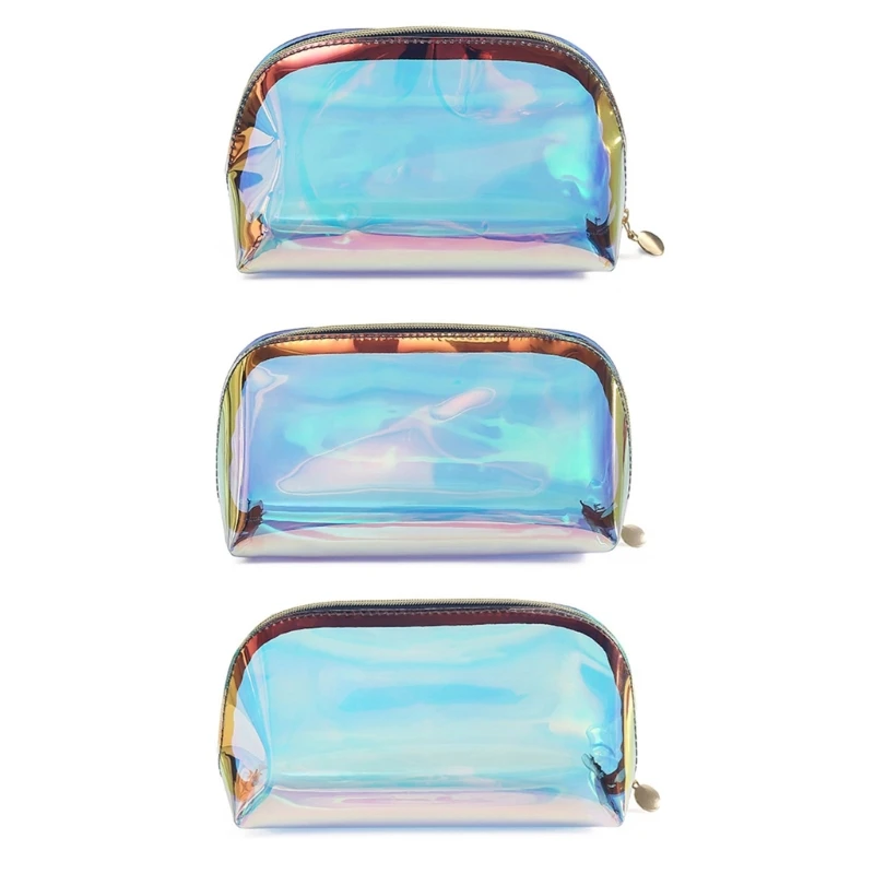 

Cosmetic Bag Makeup Bag Waterproof Cosmetic Bag with Zipper Transparent Toiletry Bag PVC Bag F3MD