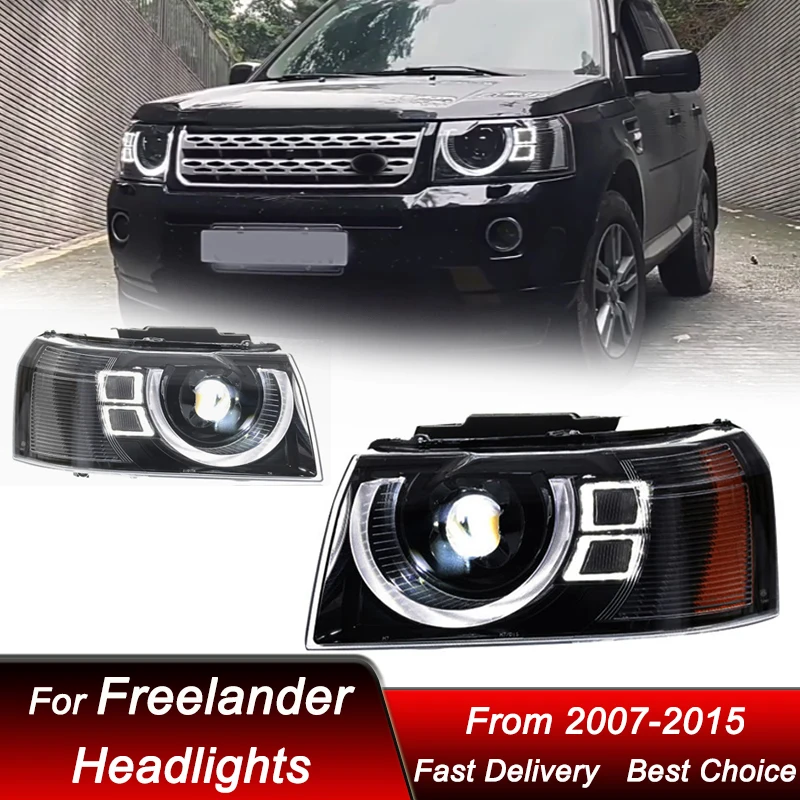 Автомобильные фары для Land Rover Freelander 2 2007-2015 стиль Defender полностью светодиодные