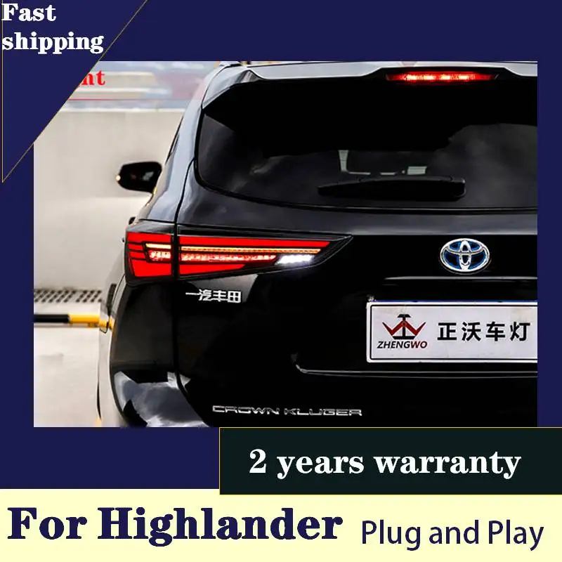 

Tail Lamp for Toyota Highlander LED Tail Light 2021-2022 Highlander Rear Fog Brake Turn Signal Automotive Accessories