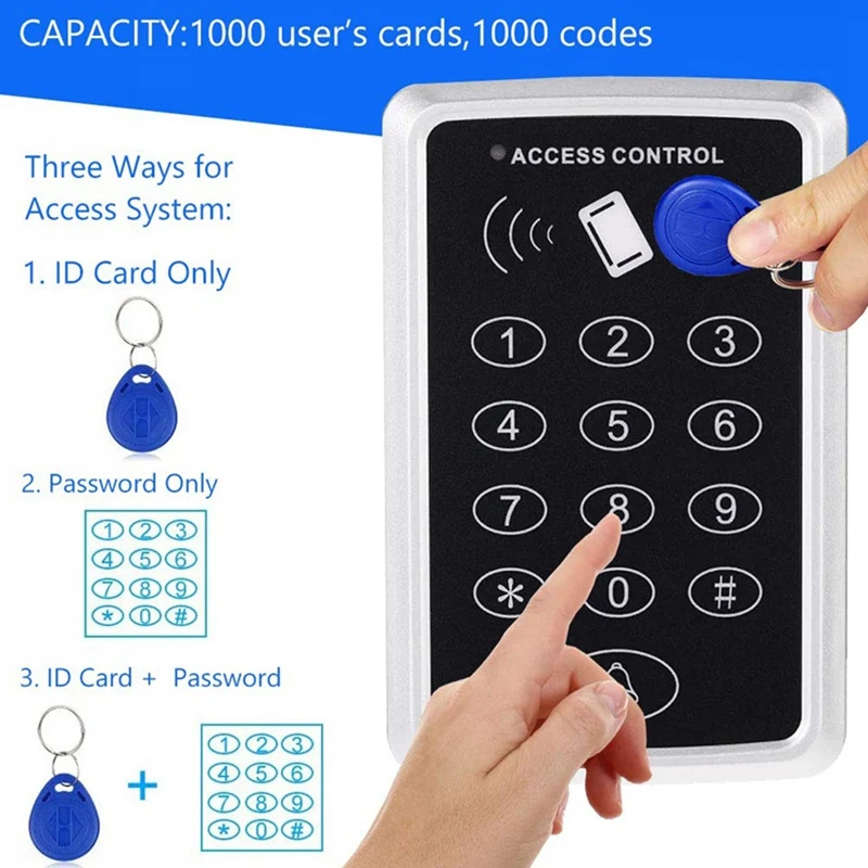 Фонарь 125 кГц RFID EM ID автономная клавиатура с паролем и брелоками для домашней