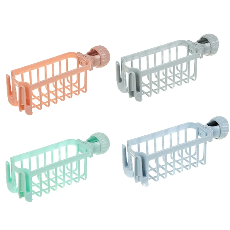 

Kitchen Sink Faucet Organizer Rack Sponge Holder Drain Rack for Storage Soap Sponge Scrubbers Sink Plugs Punch-free