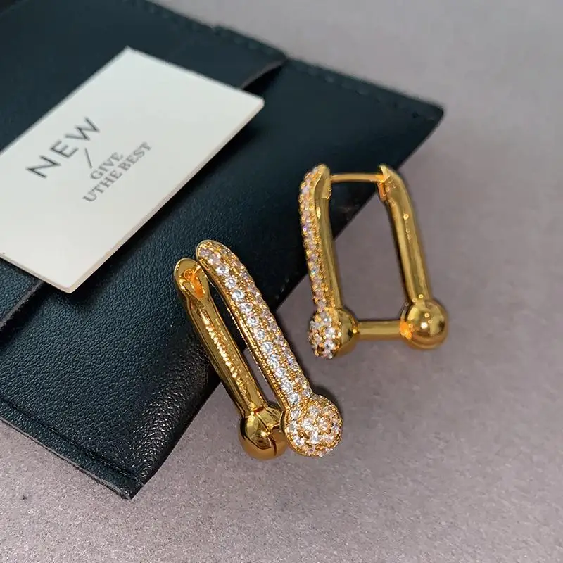 Металлическая пряжка для обуви новинка 2024 популярные изящные серьги легкие