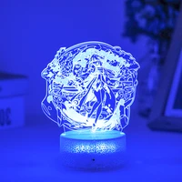 genshin impact anime night light yae miko 3d led sunset lamp kid zhongli for room illusion party decor adult birthday gift hutao