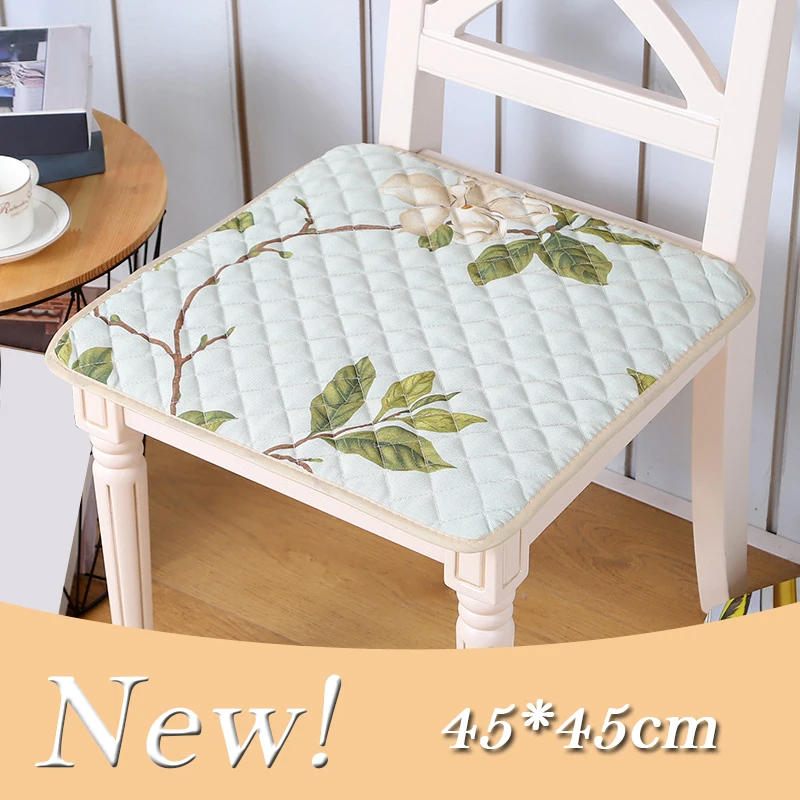 

1PC Chair Pad Seat Cushion Tied Rope Square Chair Cushion Sofa Mat Non-slip Chair Cushion Pastoral Floral Stool Seat Cushion