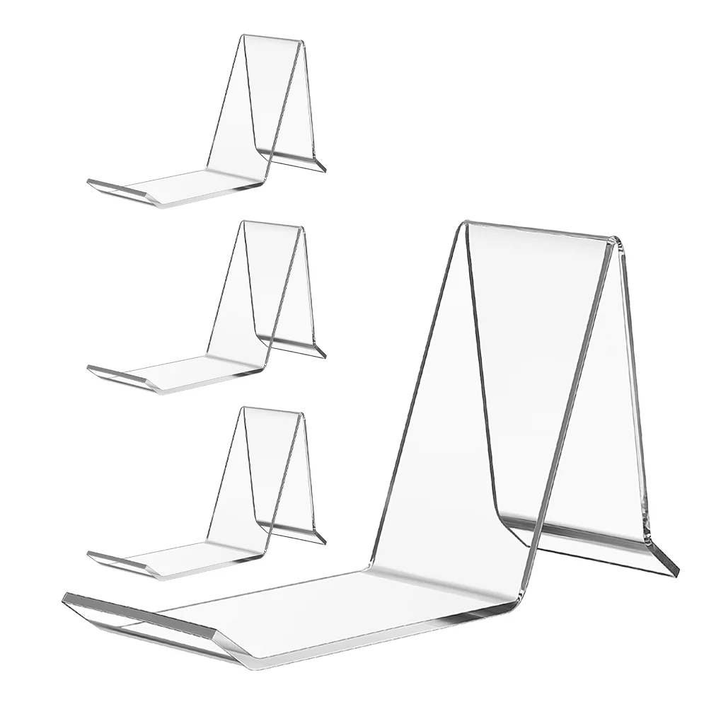 4 шт. стеллаж для обуви формы вставки прозрачная подставка магазина торговый