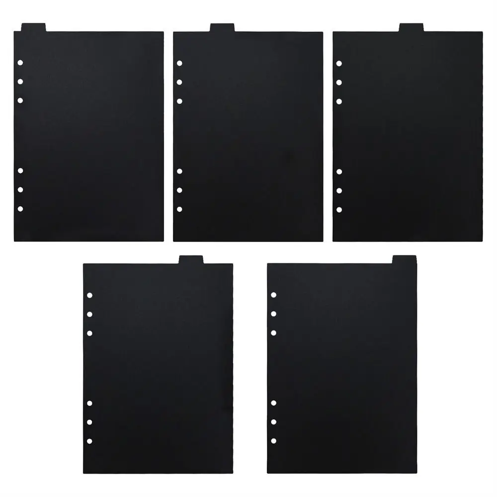 

Accessories A5 A6 A7 Inner Paper Planner Black Index Divider Loose-leaf Divider Binder Index Separator Notebook Paper Divider