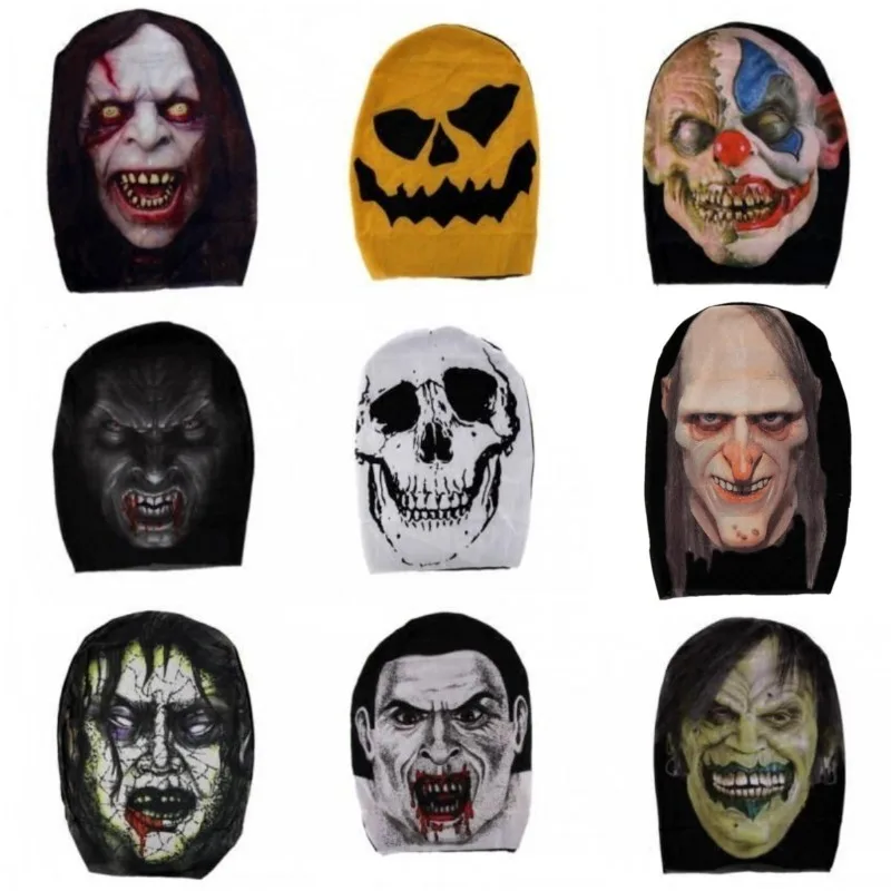 Мужская страшная маска с полным покрытием из спандекса Сетчатая Маска на капюшон