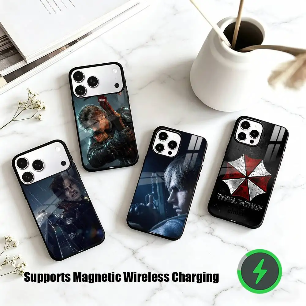 Фото Чехол для iPhone 17, 16, 15, 14, 13, 12, 11 Plus, Pro с портретным принтом Леона Скотта Кеннеди, поддерживает магнитную беспроводную зарядку №1