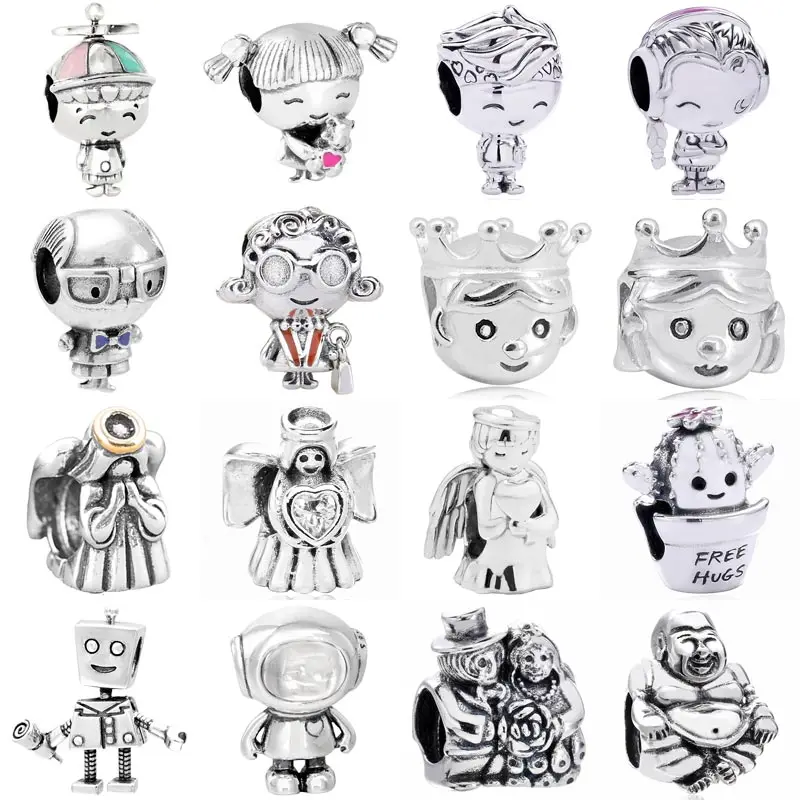 Драгоценный & Angel Cosmo Tommy Free Hugs Cactus Bloy Girl Charm серебряные бусины 925 пробы Fit Браслет Diy ювелирные изделия