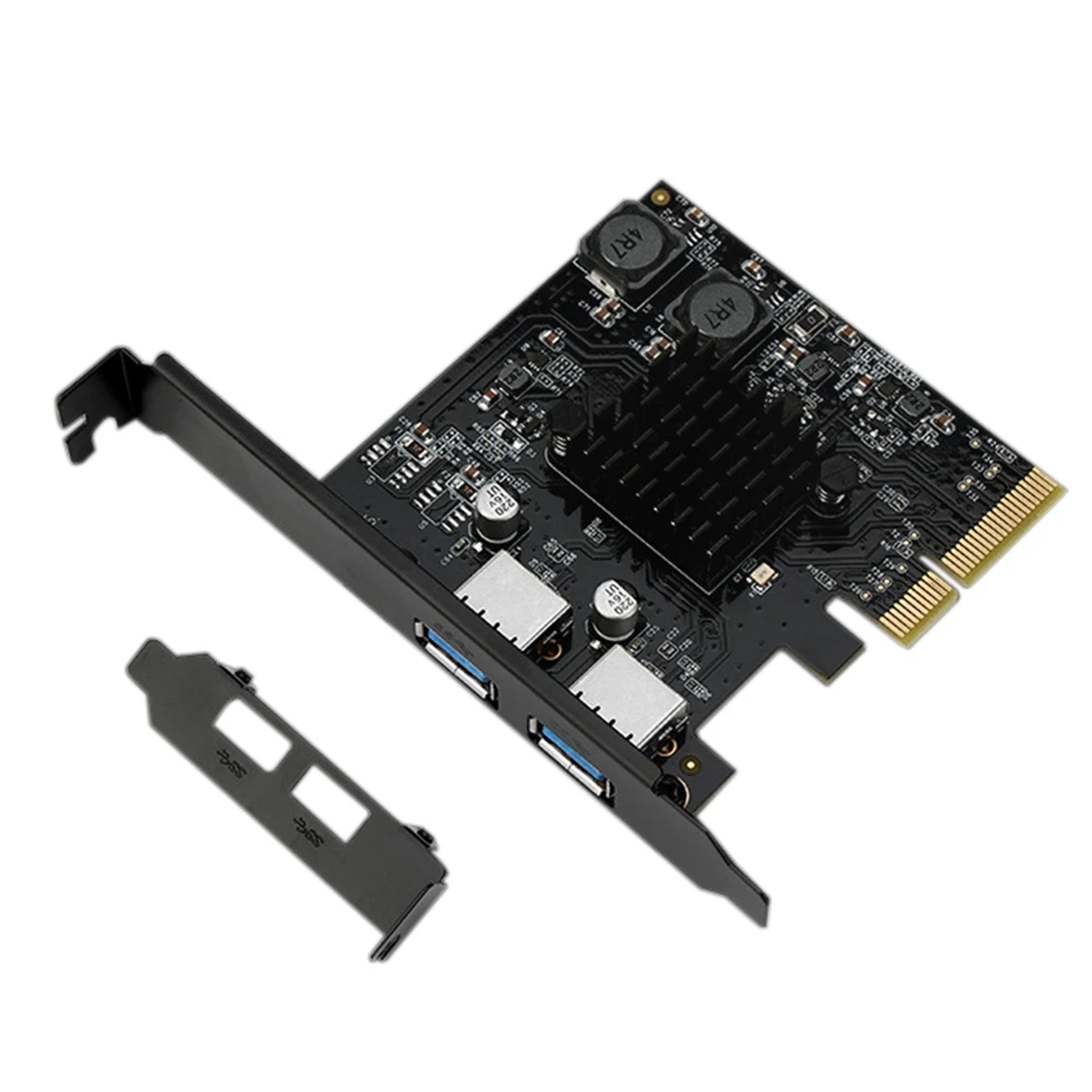 

PCI-E к 2-портовому адаптеру USB 3,1, карта USB к PCIE Express, поддержка порта PCI-Ex4/X8/X16, слот ASM3142, плата расширения чипа