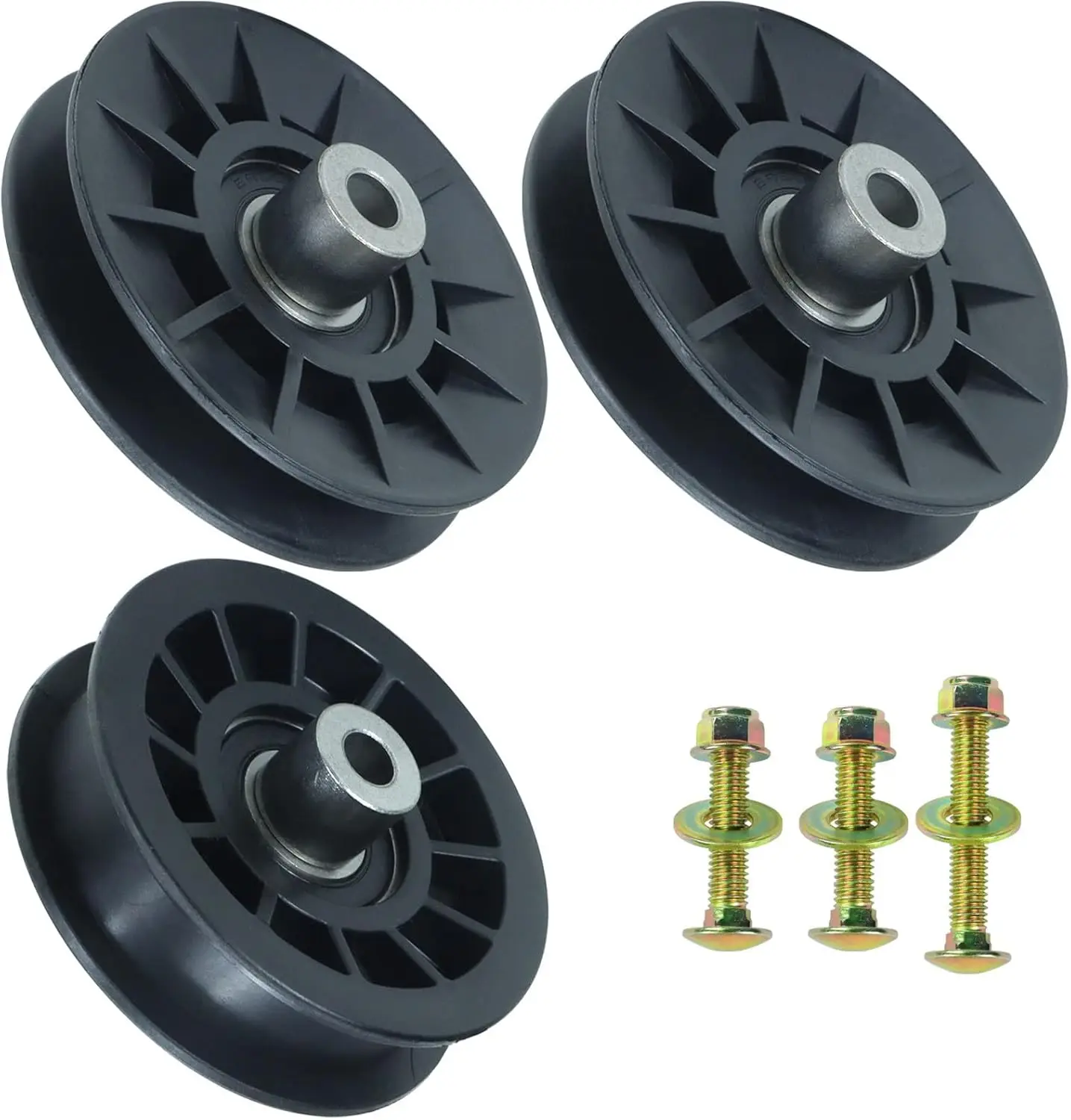 

2 шт. 532194326 Натяжной шкив со шкивом 532194327 Заменяет натяжной шкив Craftsman 194326, 194327 для палуб Husqvarna YTH22V46