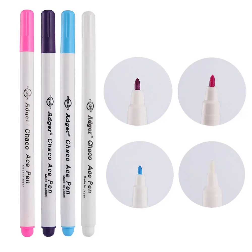 

4 Pcs Hot Soluble Chalk Tool Patchwork Sewing Accessories Water Erasable Pens Fabric Markers Pencil Cross Stitch