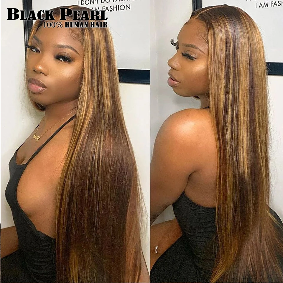Highlight Wig Human Hair Colored Ombre Hd Lace Front Wigs Honey Blonde Transparent Lace Wigs Remy T Part Brazilian Bone Straight