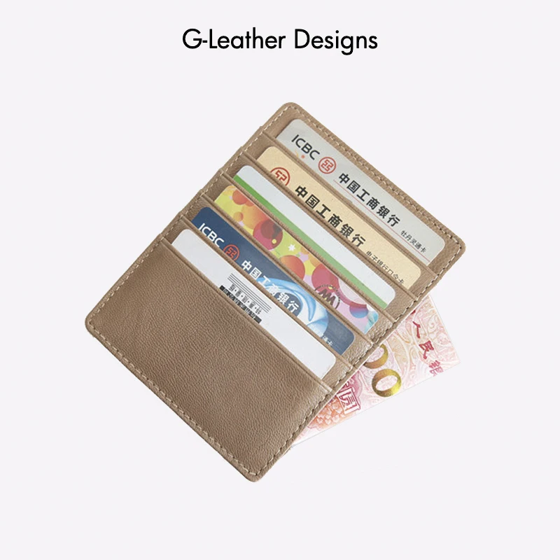 Ultra-thin Style Genuine Sheep Leather Card Holder Fashion Mini Short Men Women Wallet 12 Bits Credit Card Case Purse