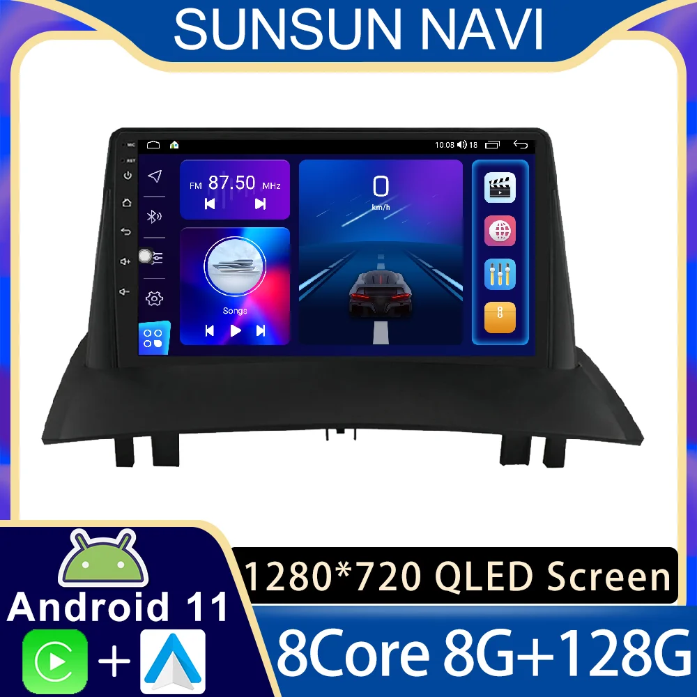 

Android 11 For Renault Megane 2 2002 - 2009 Car Radio Stereo Multimedia Video Player Navigation GPS Wireless Carplay DSP RDS