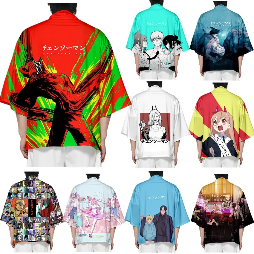 

Color Cosplayer Anime Haori Cloakchainsaw Man Cosplay Costume Men 3D Printing Cardigan Loose Top Unisex Jacket Two-Dimensional