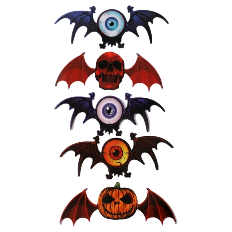

5pcs Halloween Glow in the Dark Bat Decorations Colorful Night Lights