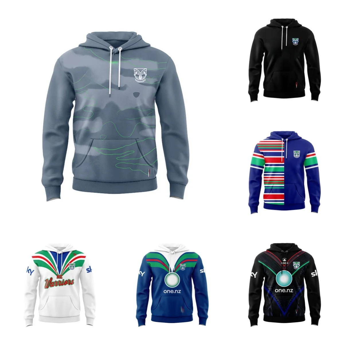 Толстовка 2024 НОВАЯ МУЖСКАЯ ФУТБОЛКА ЗЕЛАНДИЯ WARRIORS COACHES