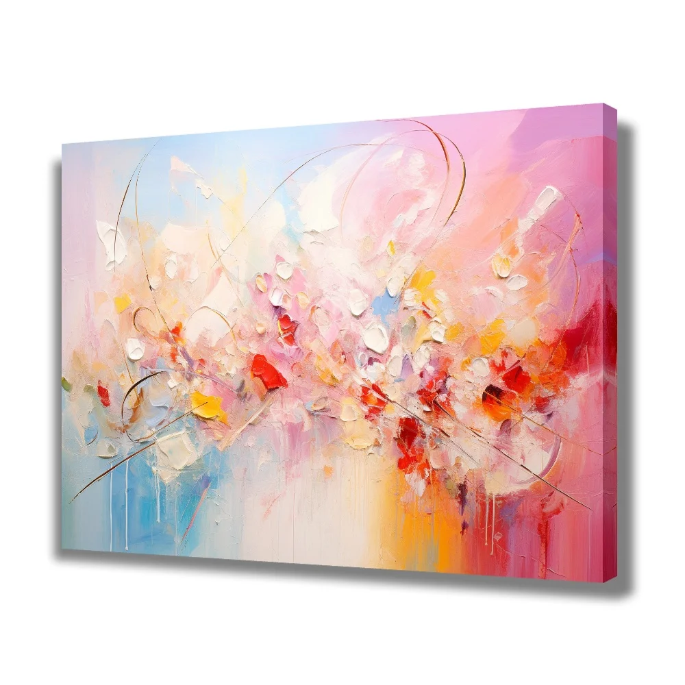 

Forbeauty многослойный пигмент розовый абстрактный современный Декор Рамка галерея холст живопись красочная ваза античный для украшения дома