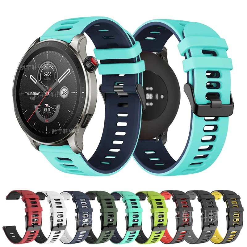 

Watch Band 22mm For Amazfit GTR 4/3 Pro/2/2E Strap Sport Silicone Bracelet For Amazfit Pace/Stratos 3/GTR 47mm Men Accessories