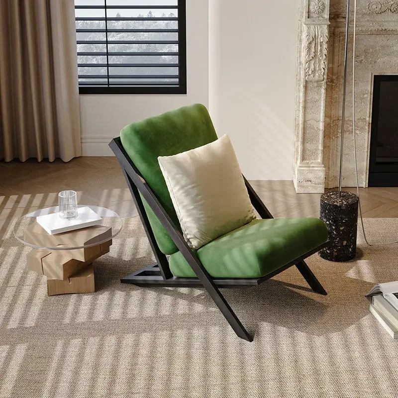 Кресло для отдыха в кремовом стиле одно кресло из овечьей шкуры гостиной балкона