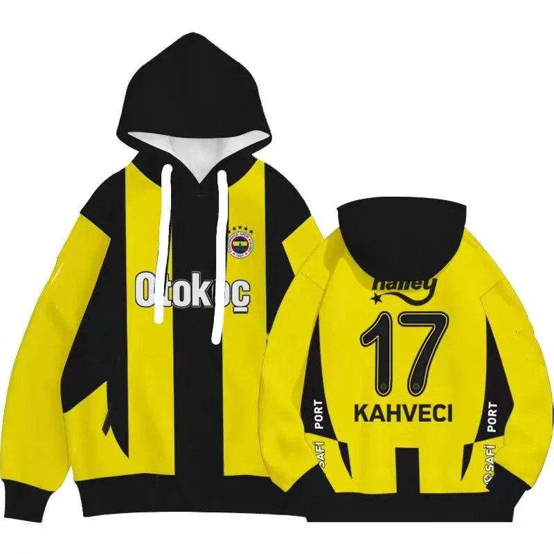 Сезон 24-25 толстовка с капюшоном для турецкой Суперлиги Fenerbahce Team Zheko Мужской и