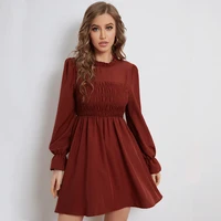 red chiffon long sleeved mini spring autumn dress fashion blouses 2022 cheap vintage clothes for women female clothing harajuku