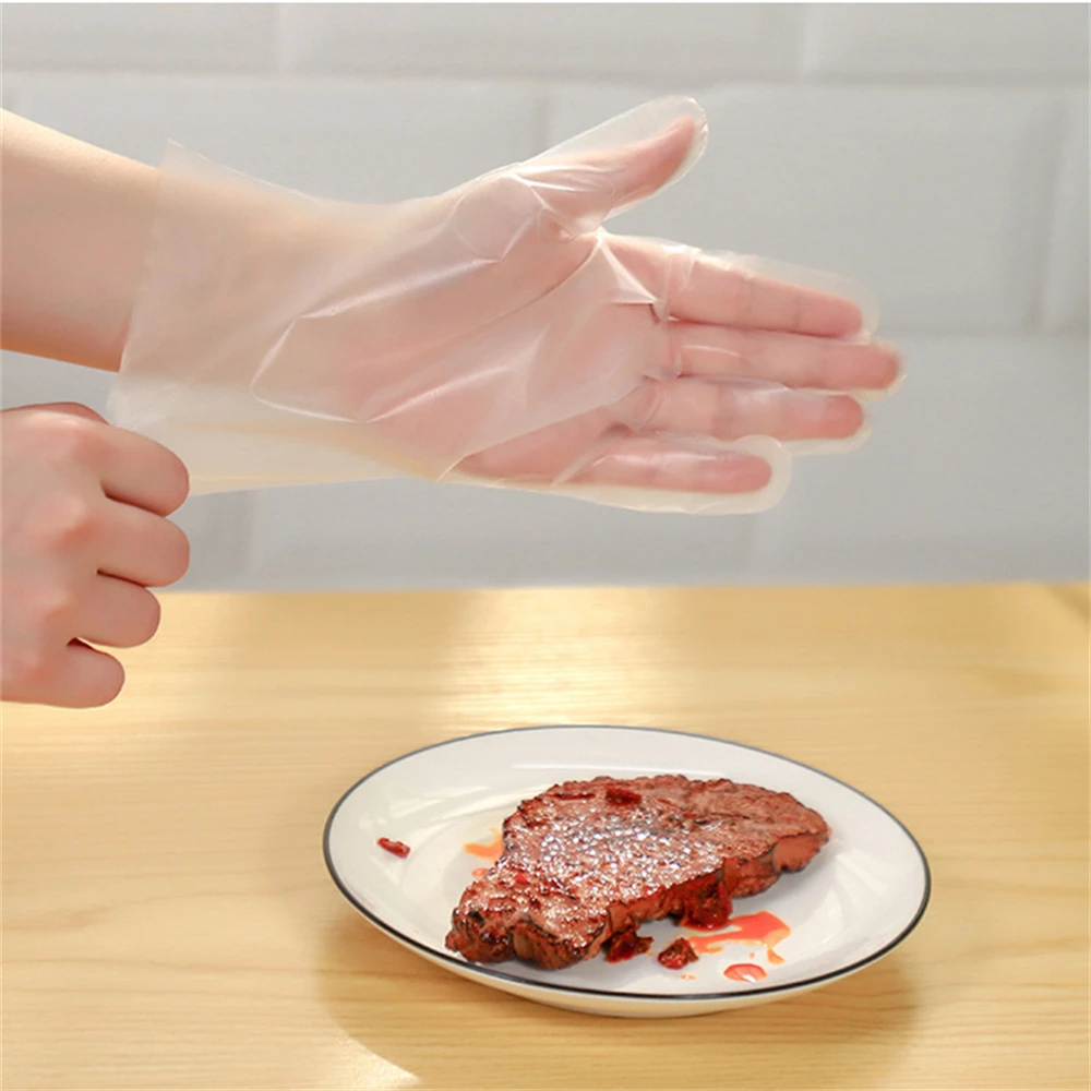 

100 шт., одноразовые перчатки из ТПЭ