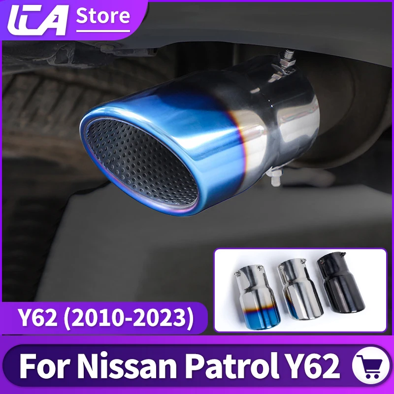 

For NISSAN PATROL Y62 Exhaust Pipe 2010-2021Stainless Steel Tailpipe Muffler Exterior Decoration Modification Accessories 2019