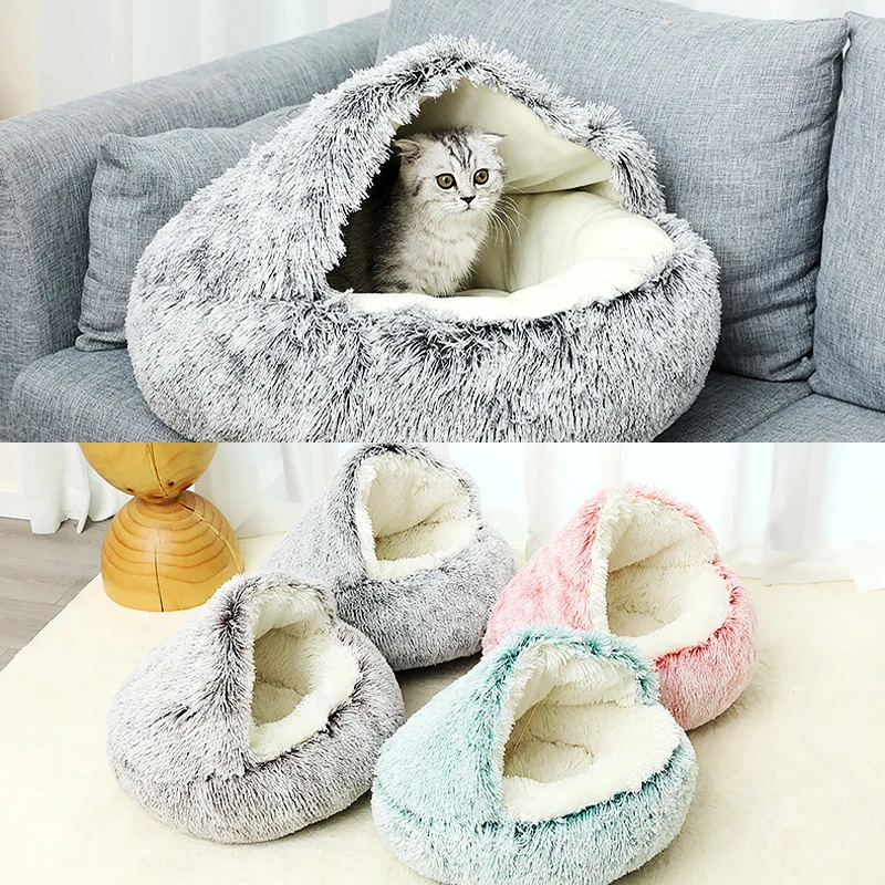 Кровать для собак Круглый пончик кровать домашних животных антитревожная пещера