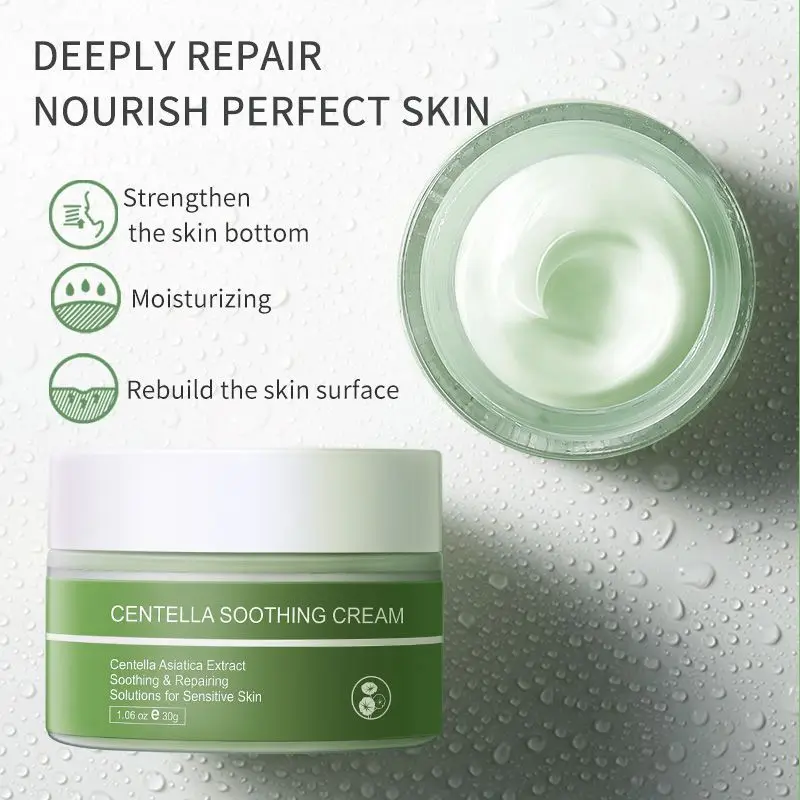 

30g Skin EVER Facial Centella Asiatica Repair Cream Moisturizing Hydrating Repair Facial Skin Cream Skincare Products
