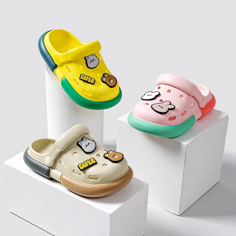 

House Hole Slippers For Home Children Waterproof Cartoon Household Outdoor Baby Shoes Boys And Girls Sandals
