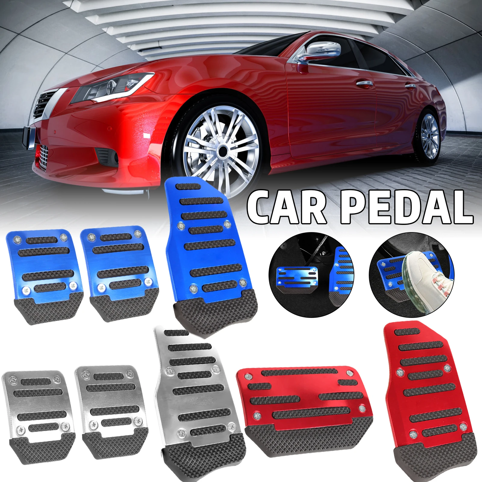 

Автомобильная противоскользящая ножная педаль, нержавеющая Автомобильная педаль акселератора, товары для интерьера автомобиля